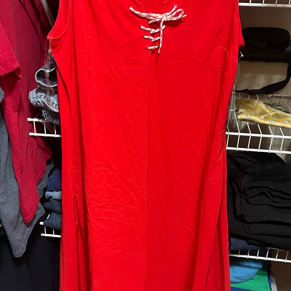Red Sleeveless Dress